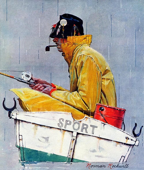 норман роквелл картина спорт (рыбная ловля)